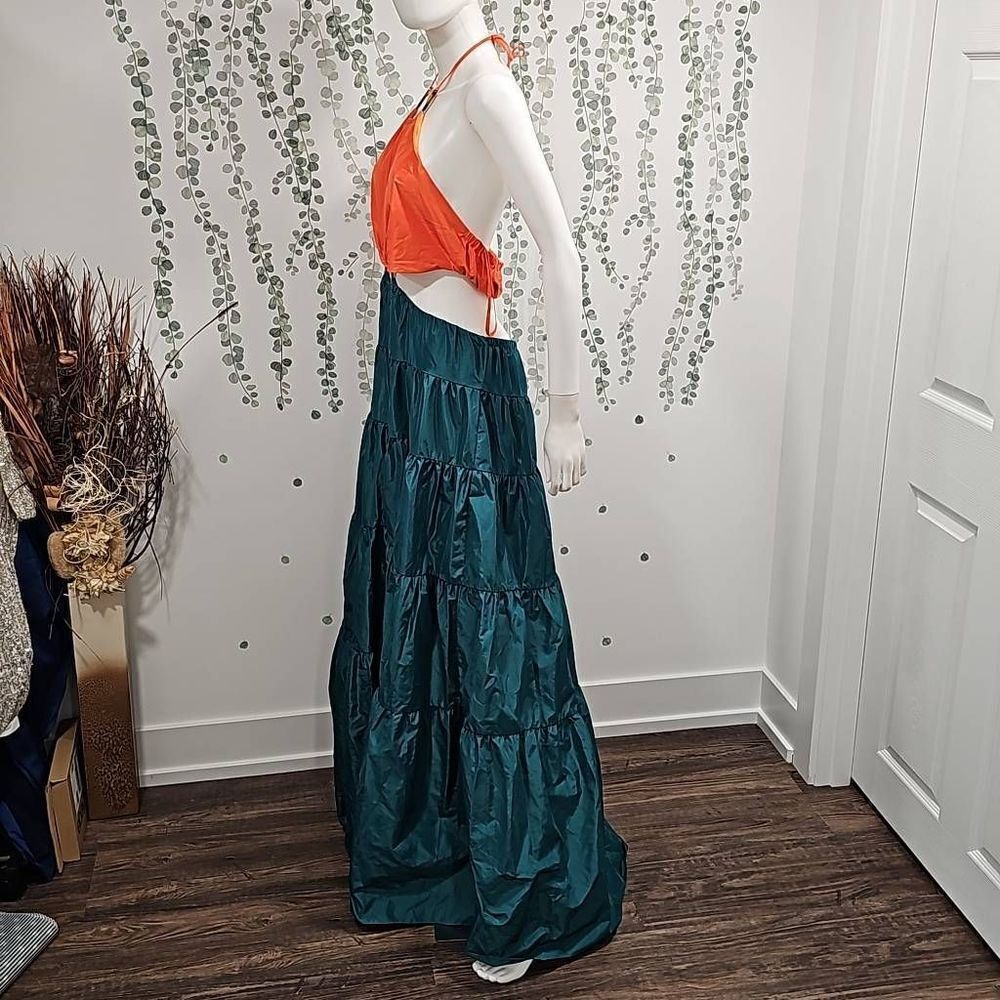 NWOT Staud Dome Taffeta Cut-Out Maxi Dress Size L - Picture 8 of 12